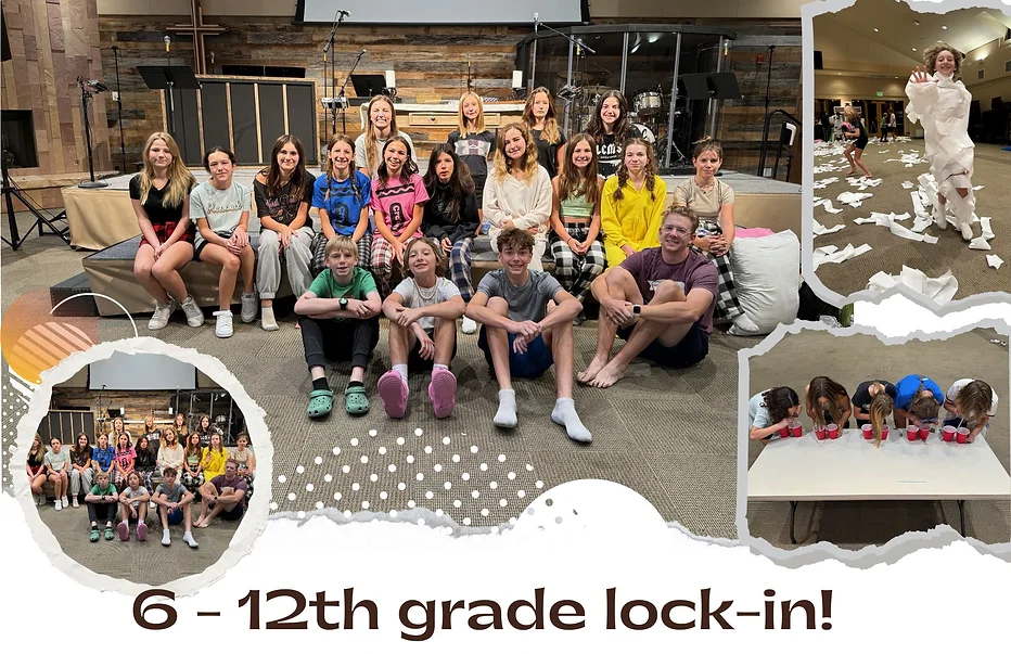 6-12th grade lock-in for youth group