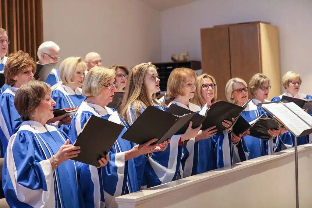 DFLC choir singing for traditional service